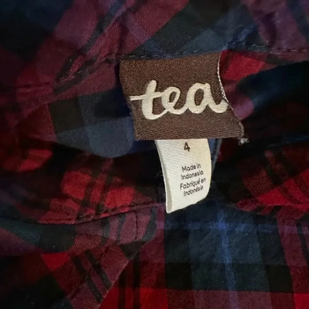 Tea Collection | Soft Washed Plaid Button Down (4) - Picture 5 of 7
